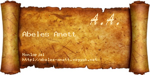 Abeles Anett névjegykártya